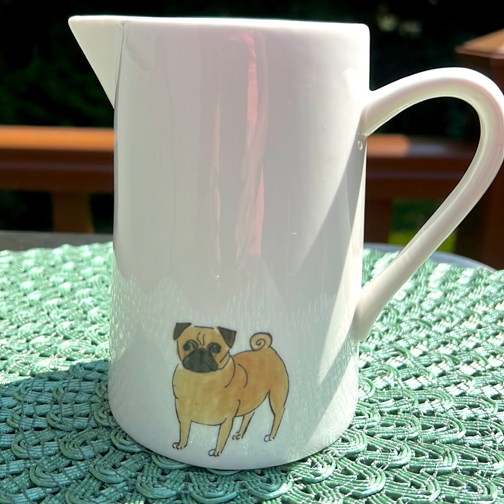 COPY - New Milly Green PUG creamer Pitcher for the Dog Lover designed in Great …